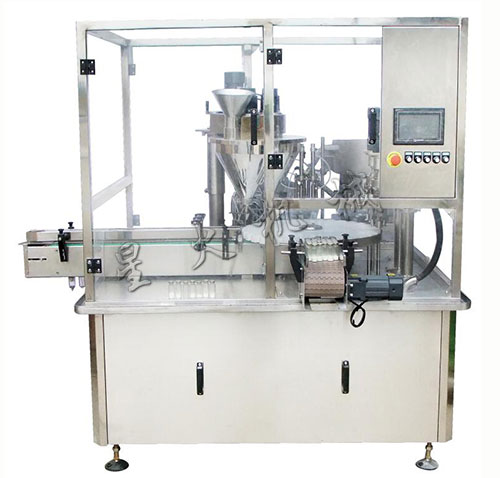 胶原蛋白粉粉剂灌装机-haha体育粉剂灌装旋盖机